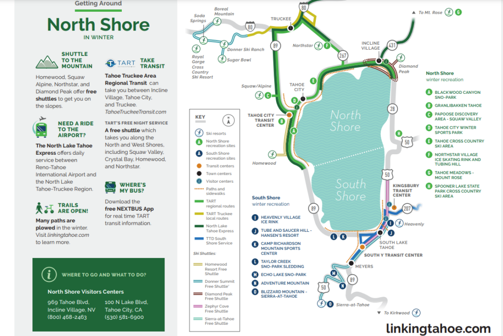 map of lake tahoe public transportation