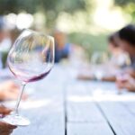 wine glass on table