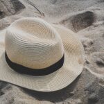 beach hat on sand
